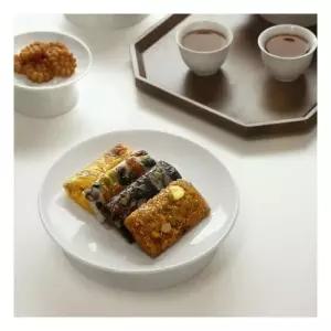 에라토 백일상 돌상 높은 굽접시 모루 소반 화이트 도자기 20cm 1p