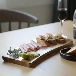 에라토 캠핑 플레이팅 도마 접시 우딘 티크 네츄럴 원목 1p