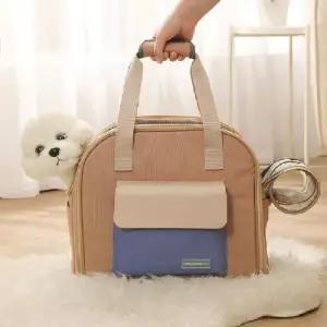 딩동펫 강아지 고양이 이동가방 외출 용품 플러피 메쉬 확장형