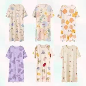 [셀러허브]실내 원피스 잠옷 반팔 파스텔 파자마 홈웨어 귀여운 (S44882751)