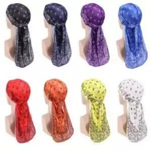 듀렉 반다나 흑인 머리 스카프 손수건 힙합 두건 듀랙 모자 식당 요리 헬스 바이크