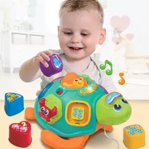 줄달린 거북이모양 멜로디장난감 돌아기장난감