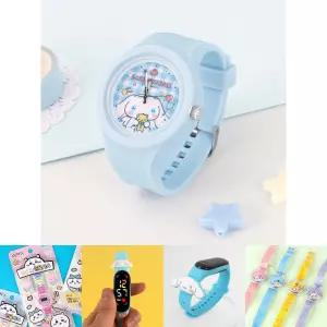 (783358) 시나모롤 실리콘 바늘 시계/손목/아동/유아/LED/가성비/패션/건전지/디지털/귀여운/고급/어린이