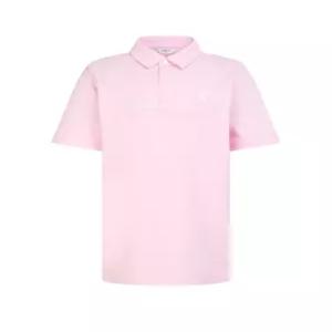 [헤지스 골프 남성] [25SS] WPTS5B312P2 스테디셀러 핑크 로고장식 면혼방 반팔폴