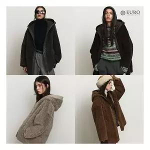 [유로컬렉션]25FW 호주산 양모100 후드 하프코트 648486