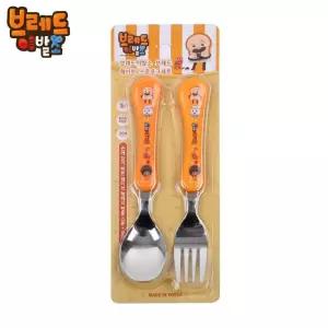브레드이발소 브레드 웨이브 스푼 포크 세트/어린이/숟가락/도시락/유아/휴대용/스텐레스/스텐/캐릭터/스덴