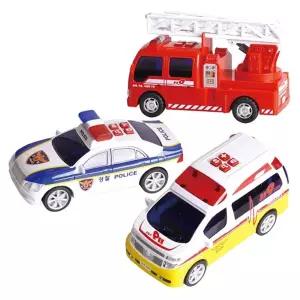 바니랜드 출동 구조대 세트 소방차 경찰차 구급차/자동차/장난감/어린이용/유아/완구/장난감차/미니카/아동