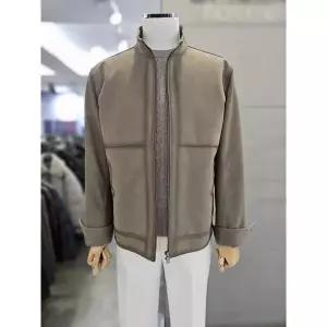 바쏘옴므 세이브존03 바쏘옴므 남자 간절기 베이지 천연 양 가죽 ITALY 레더 블루종