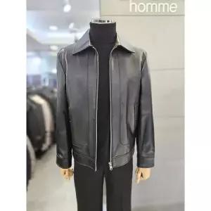 바쏘옴므 세이브존03 바쏘옴므 24F/W 블랙 천연 양가죽 램 스킨 기본에리 블루종 점