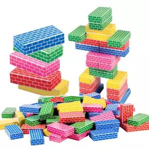 에듀플레이 종이 벽돌 블록 50p 혼합색상 1세트