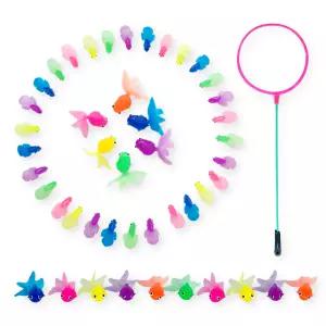 더트웰브 라호 말랑피쉬 물고기 46마리+뜰채 세트 낚시놀이 물놀이 목욕 유아 장난감