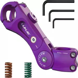 LUNJE 120° 조절식 서스펜션 스템 자전거용 쇼크스탑 충격 흡수 자전거 MTB 자갈 하이브리드 E-자전거 및