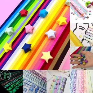 별접기 종이 27종 1세트 접기 놀이/기념일/소원/소망/선물/별종이/띠지/종이별/학알/만들기/공작용/대용량