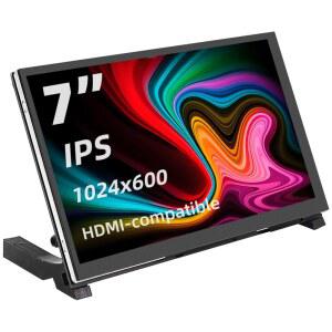 인치 휴대용 디스플레이 IPS 스크린 LCD 4B 3B 용량 PC 1024X600 노트북 라스베리 터치 모니터 옵션 스피커 파이
