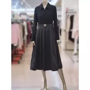 미니멈 세이브존03 카라V넥 투톤 플레어 원피스 AQMZAGWO2960A