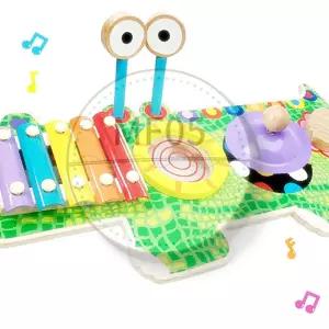 MF05 알록달록 악어뮤직테이블 음악교구 어린이실로폰 악기놀이 미니심벌즈