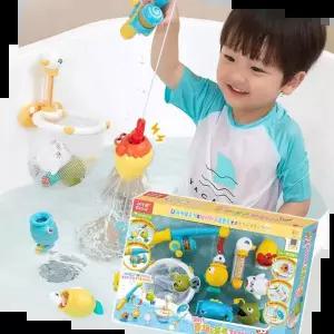 목욕놀이장난감 아기목욕장난감 뜰채 물총 자석 낚시놀이 3in1