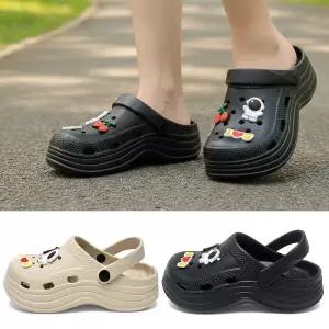 여성 통굽 클로그 샌들 EVA 아쿠아 슬리퍼 여름 실내외 파츠세트 -501