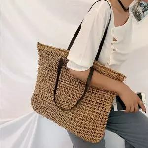 여성 CDZ059E6 여름 라탄쇼퍼백 니트숄더백 쇼퍼백 에코백 2색