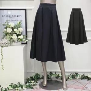 [미니멈]MD 턱 머메이드 롱 스커트  MD MZAAWS2110BK