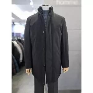 [하프클럽/바쏘옴므]바쏘옴므 세이브존03 바쏘옴므 남성 블랙 밍크 에리FUR 구스 코트 점퍼 WSAFZ4UA55A