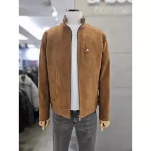 바쏘옴므 세이브존03 바쏘옴므 남자 가죽 점퍼 카멜 리얼 고트 스킨 블루종 WSAFA5UB