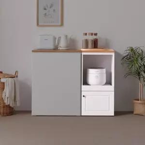 식탁 소형 낮은 2단 전기밥솥 수납장 렌지대 진열장 전자레인지장