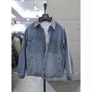 [하프클럽/바쏘옴므]바쏘옴므 세이브존03 바쏘옴므 블루 오버핏 데님 셔츠형 자켓 WSAFZ3GU70A