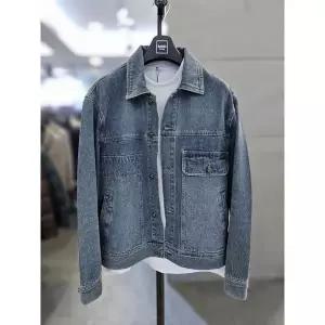 바쏘옴므 세이브존03 바쏘옴므 남자 간절기 점퍼 블루 데님 오버핏 트러커 자켓 WSAF