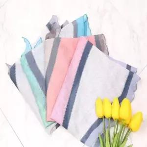 국산 분할 마름모 스카프 고급 선물용 봄 여름 고급 미니 머플러