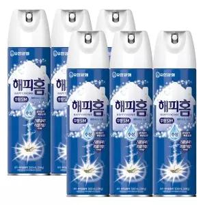 해피홈 에어로솔 수성 무향 모기 스프레이 500ml 6개