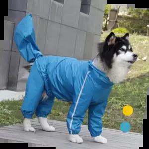 중형견 대형견 레인코트 우비 바람막이 애견비옷 외출 10XL