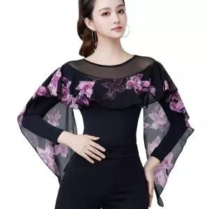 줌바 라인 댄스복 상의 무대의상 댄스옷 사교 방송 스포츠 라틴 모던 왈츠