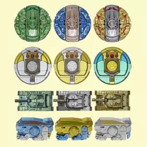 변신로봇 스피너 4개 세트 피젯 완구 어린이 선물 2in1 탱크 동물 장난감