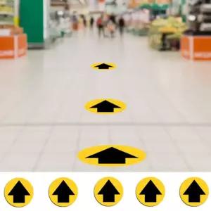 대형 이정표 1세트 화살표 PVC 방수스티커 5pcs 원형 마트 비닐스티커 바닥스티커