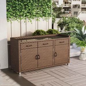 발코니 수납장 라탄 스타일 캐비넷 농막 창고용 테라스