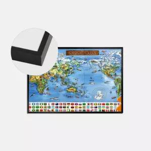 현대지도 1000피스퍼즐 어린이 세계지도+블랙(알루미늄 액자)