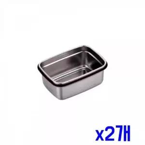 WL 사각 스테인리스 간편 밀폐용기 4호 x2개 스텐반찬통 밀폐스텐용기 스테인레스밀폐용기