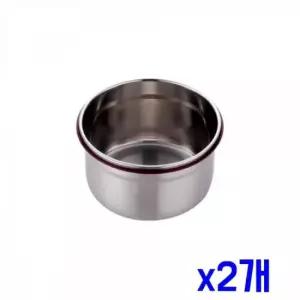 WL 원형 스테인리스 간편 밀폐용기 6호 x2개 스텐반찬통 밀폐스텐용기 스테인레스밀폐용기