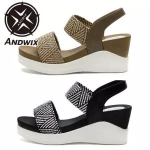 여성샌들 국산 뱀부스타일 통굽 여성 웨지힐