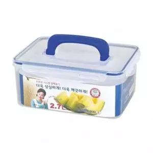 bns 핸들 직사각 32호 위생 투명 밀폐용기 2.7L 냉동실보관용기 냉장고수납용기 냉장고용기