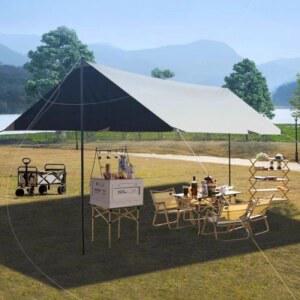 캠핑 타프 대형 옥상 윈드스크린 정원 빅사이즈 하비타프 이중코팅 파라솔 실드 자동