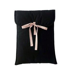 리본 발레코어 파우치 화이트 노트북 14인치 11인치 청량 빈티지 퀼팅