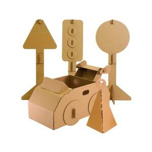 종이 자동차 DIY 교통기관 골판지 대형 7R 색칠하는 스케치플레이 종이집 기차 그린