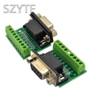 DB9 수 및 암 커넥터 어댑터 나사 터미널 9 핀 홀 RS232 RS485 변환 보드