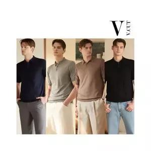 정품발송 BEST브이컷 남성 린넨 카라니트 4종 386063