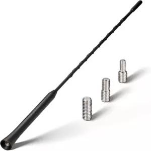 SAUTO 자동차 안테나 교체용 마스트 16인치 유연 방수 고무 범용 차량 지붕 장착 트럭 SUV용 AM FM 라디오