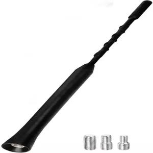 SAUTO 자동차 안테나 교체 9인치 유연 고무 차량 지붕 장착 마스트 트럭 SUV용 범용 AM FM 라디오 M4 M5 M6