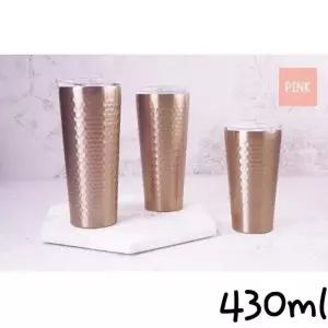 ( )휴대용 이중진공 입학 보냉 초등 텀블러 중등 등산 핑크 스텐 보온 허니 430ml