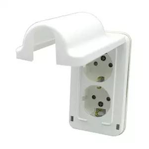 ( )방우형 커버 덮개 콘센트 2구 화장실 욕실 주방 매립 노출 야외 옥외